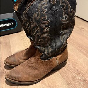 Tony Lama Black and Brown Western Boots